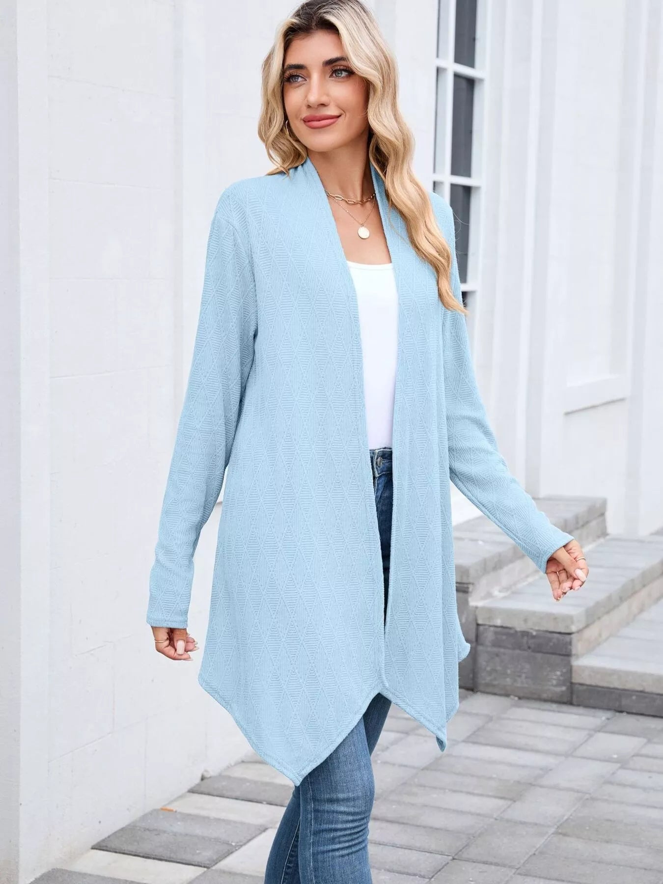 Open Front Long Cardigan OutfitFlow