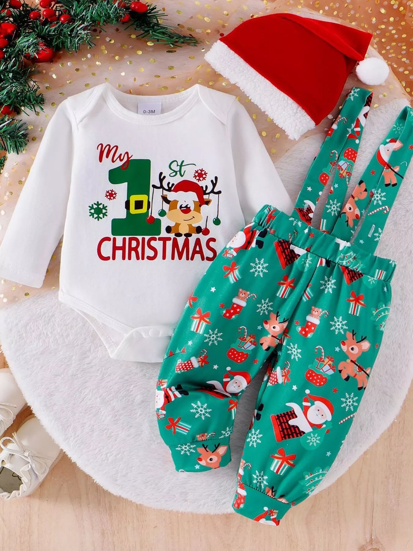 Children's My First Christmas Outfit Set White OutfitFlow