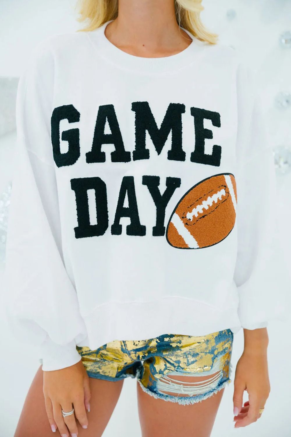 Outfit Flow - GAME DAY Round Neck Long Sleeve Sweatshirt