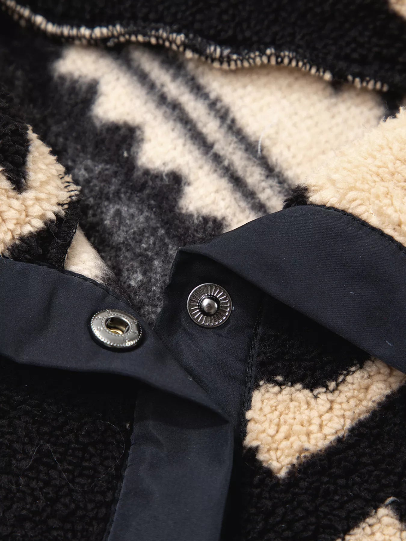 Western Aztec Half Zip Plush Sweatshirt OutfitFlow