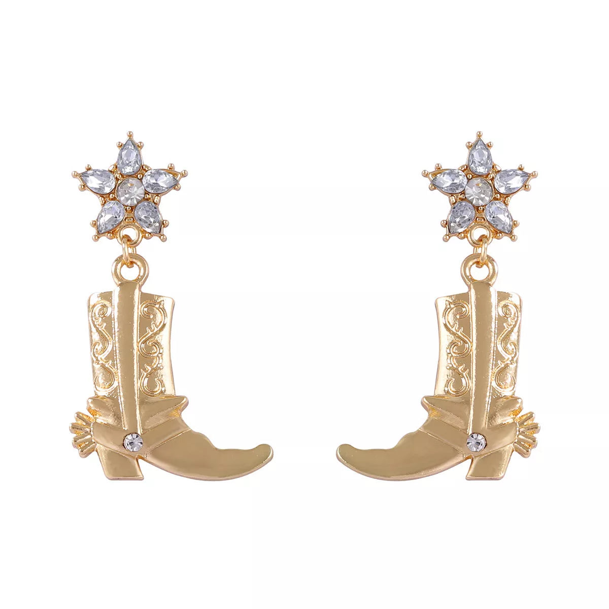 Western Style Boot Dangle Earrings OutfitFlow