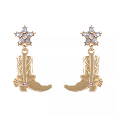Western Style Boot Dangle Earrings OutfitFlow