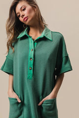 BiBi Dip Dye Mineral Washed Knit Dress OutfitFlow
