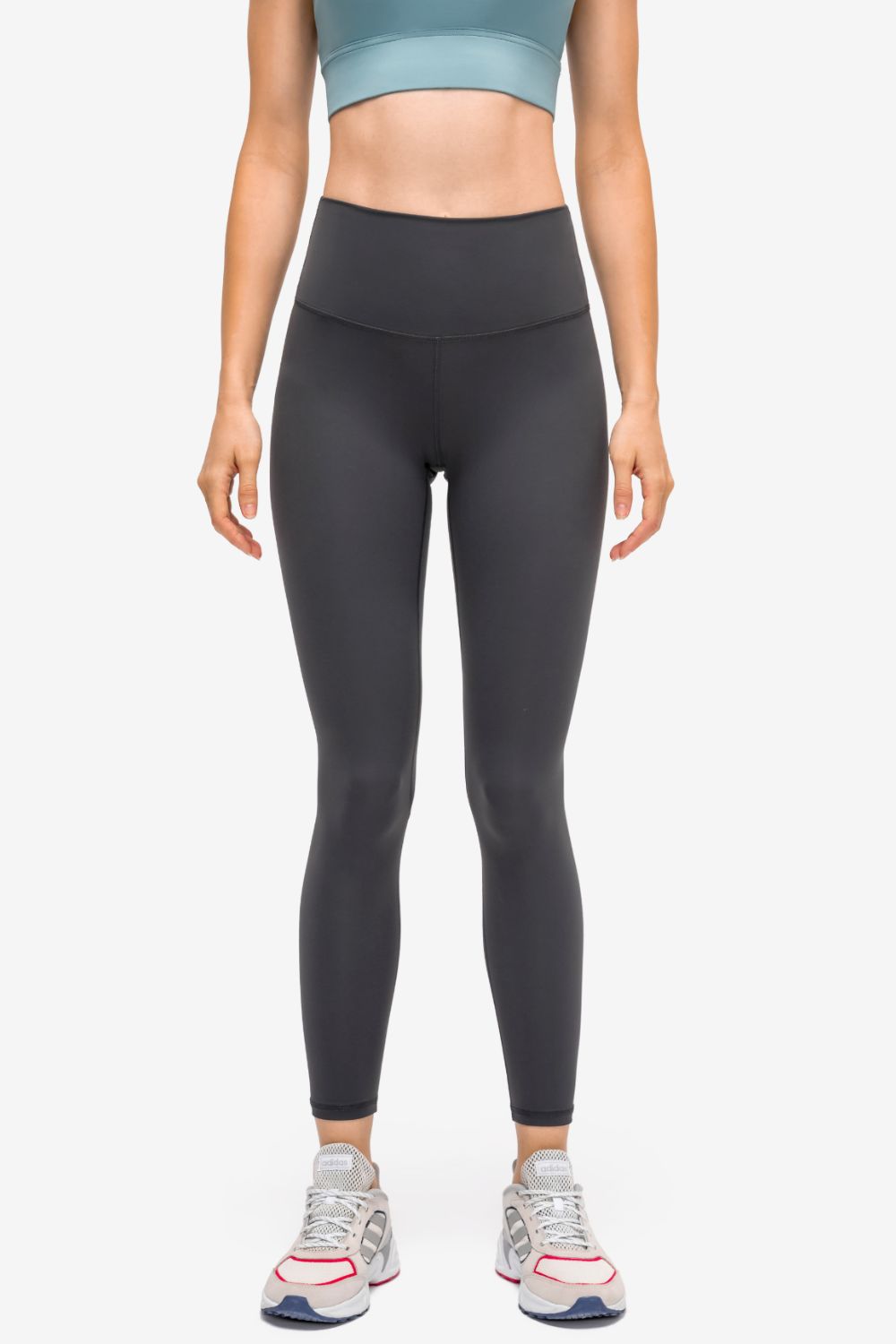 Millennia Invisible Pocket Sports Leggings Dark Gray OutfitFlow