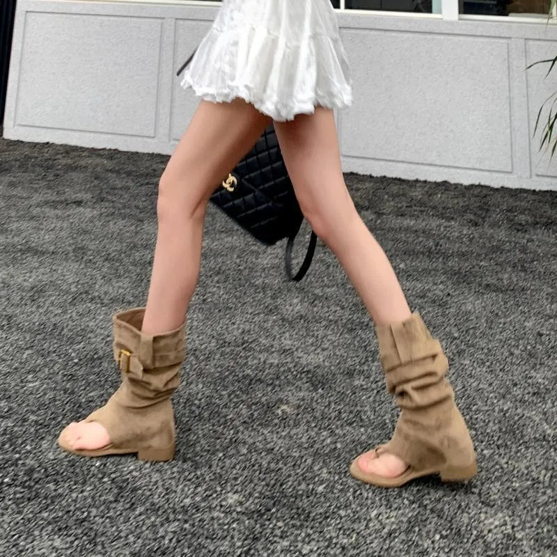 Toe Post Block Heels Sandals OutfitFlow