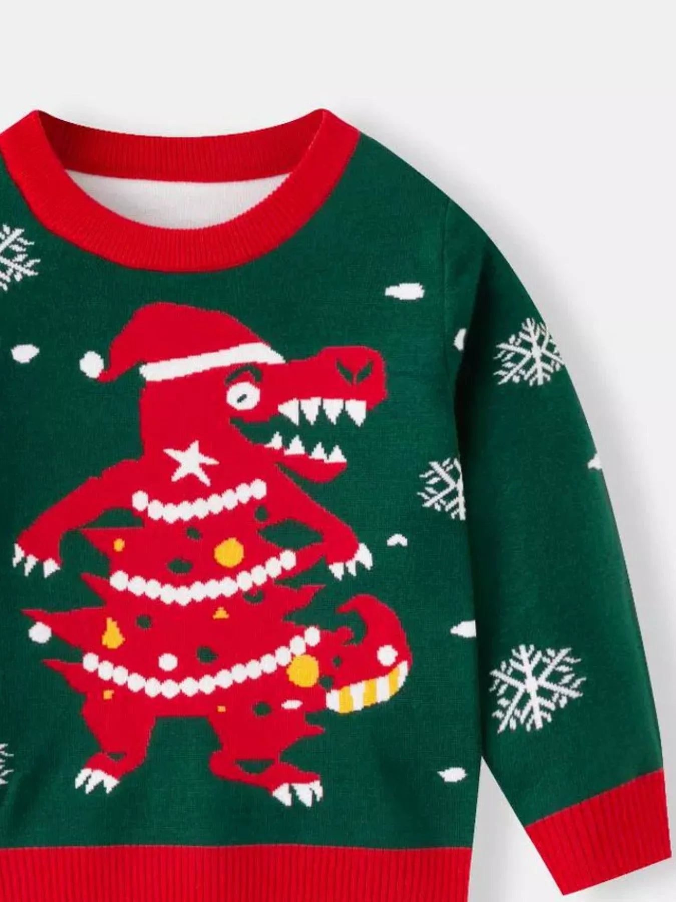 Children's Christmas Tree Round Neck Sweater OutfitFlow