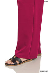 Zenana Scuba Crewneck Sweatshirt and Pants Set Trendsi