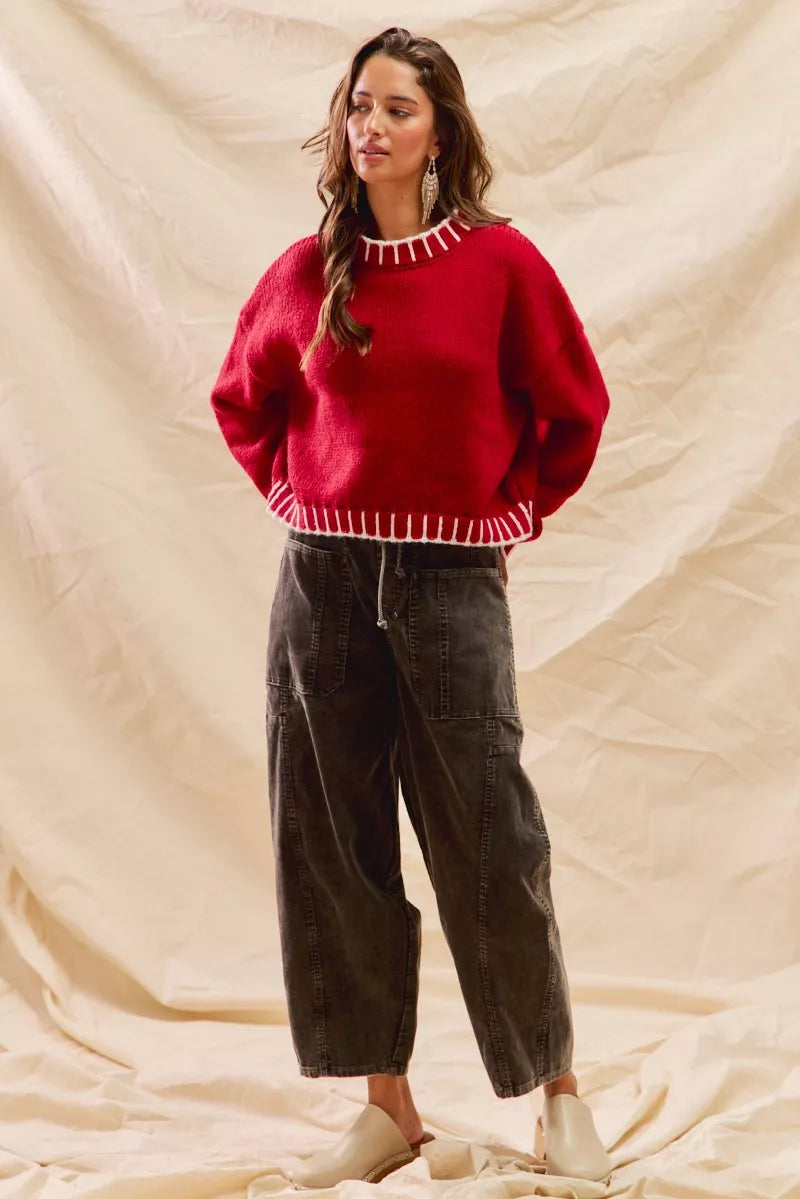 SO ME Loose Fit Christmas Holiday Sweater OutfitFlow