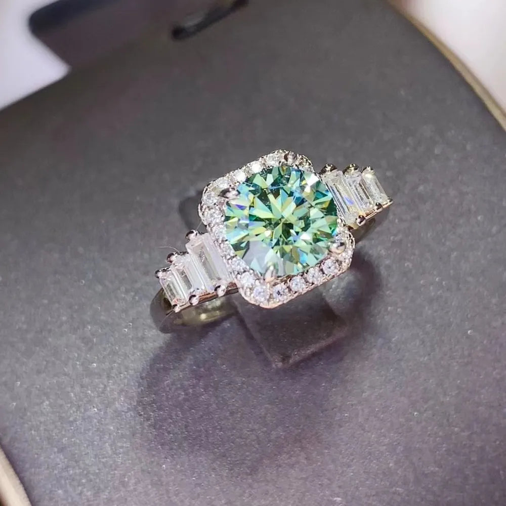 3 Carat Moissanite 925 Sterling Silver Ring OutfitFlow