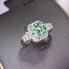 3 Carat Moissanite 925 Sterling Silver Ring OutfitFlow