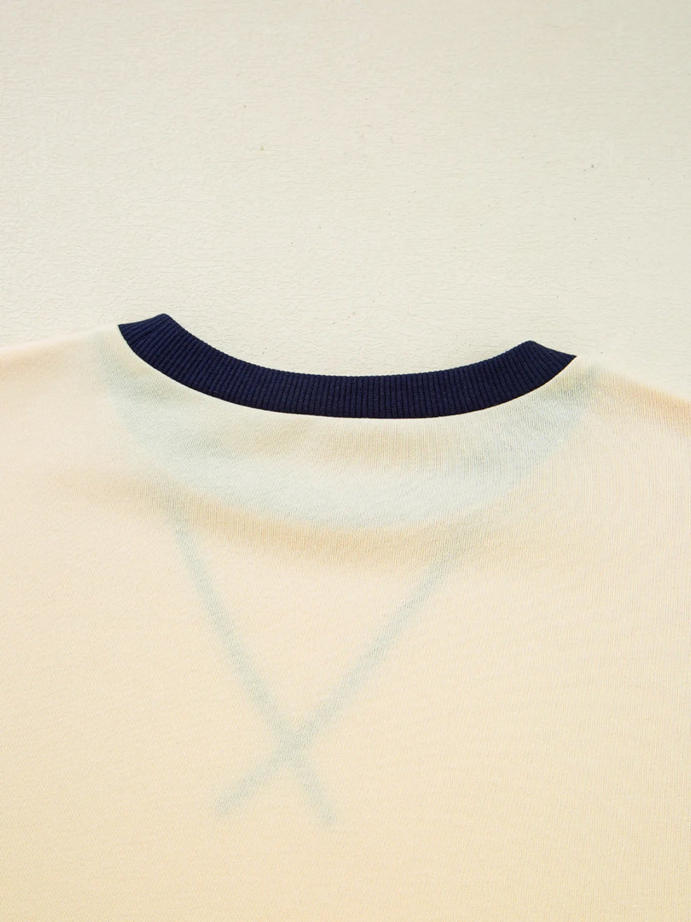 Striped Patchwork Long Sleeve Round Neck Two-in-one Top OutfitFlow