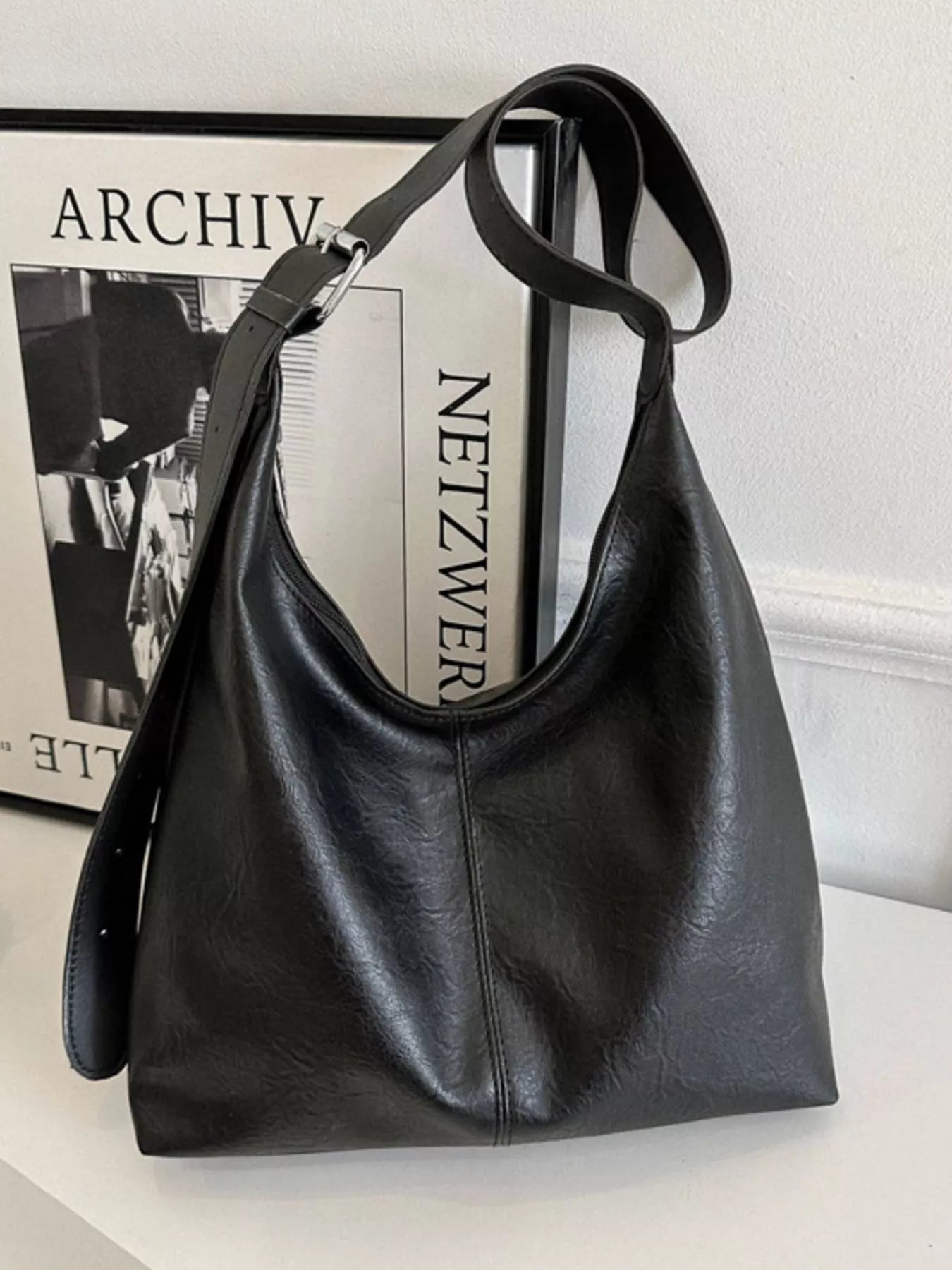 PU Leather Crossbody Bag OutfitFlow