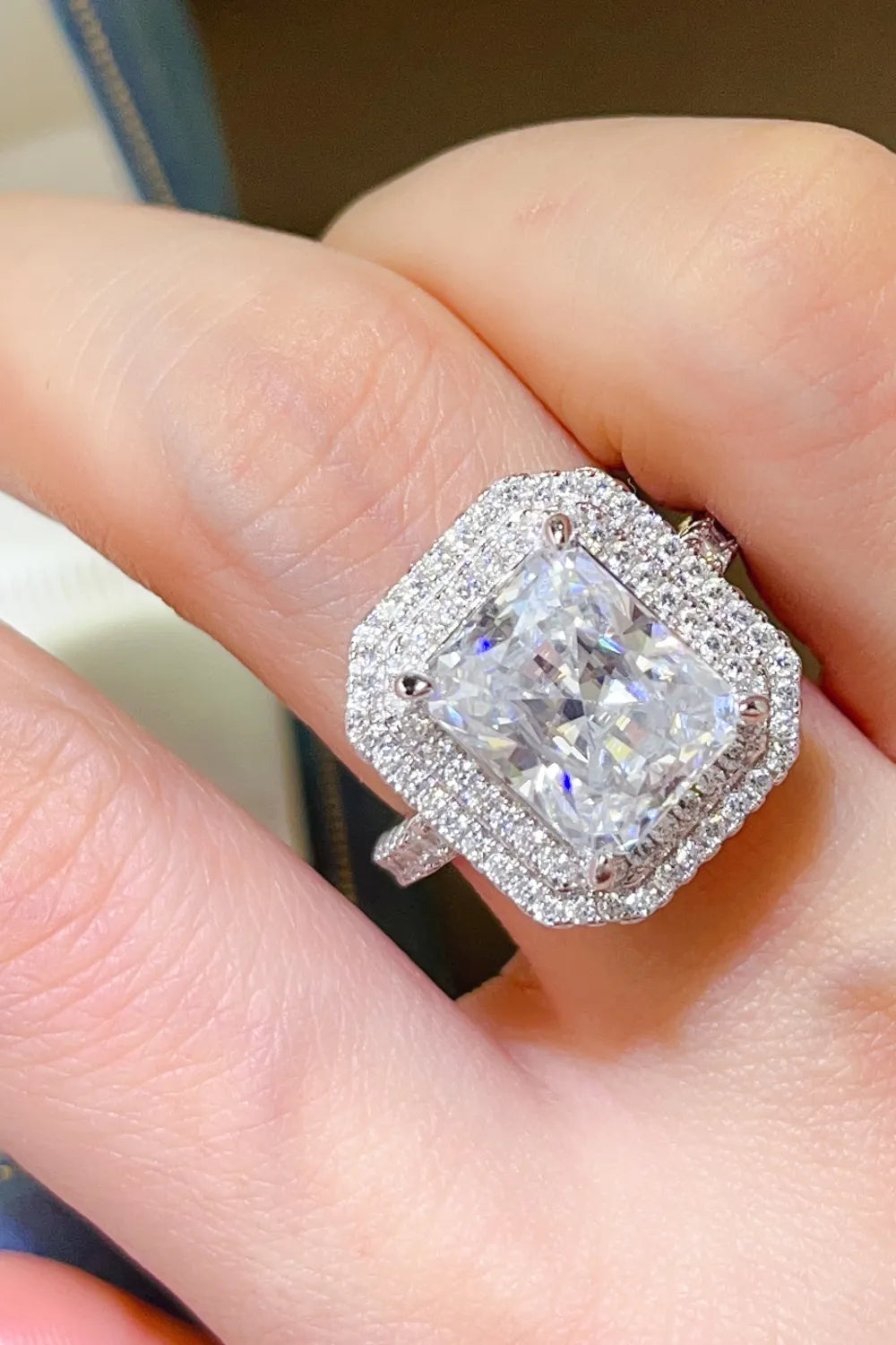 2 Carat Moissanite 925 Sterling Silver Ring OutfitFlow