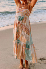 Printed Square Neck Cami Dress OutfitFlow