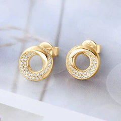 925 Sterling Silver Inlaid Moissanite Stud Earrings OutfitFlow