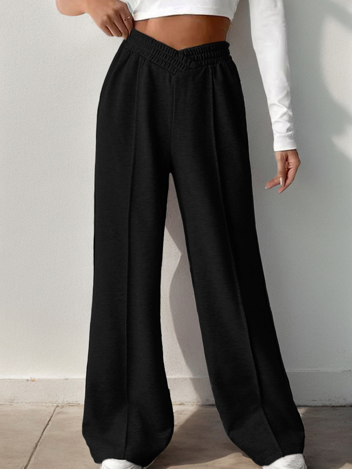 Outfit Flow - Elastic Waist Wide Leg Pants