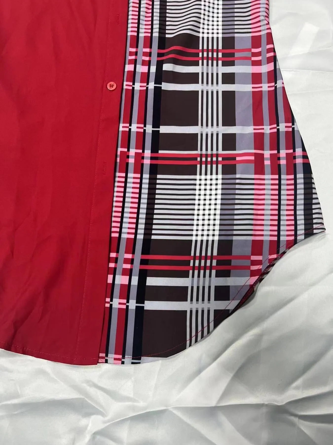 Printed Button Up Long Sleeve Shirt Dress OutfitFlow