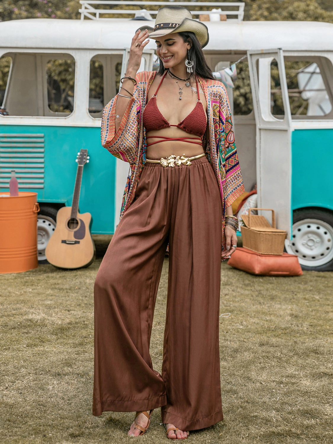 Outfit Flow - High Waist Wide Leg Pants