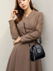 Leather Bucket Crossbody Bag OutfitFlow