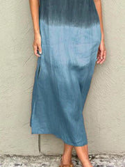 Full Size Sleeveless Gradient Tank Midi Dress Plus Size OutfitFlow