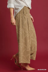 Umgee Jacquard Wide-Leg Pants OutfitFlow