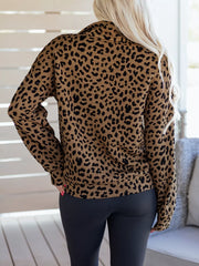 Leopard Print Quarter Zip Sweatshirt OutfitFlow