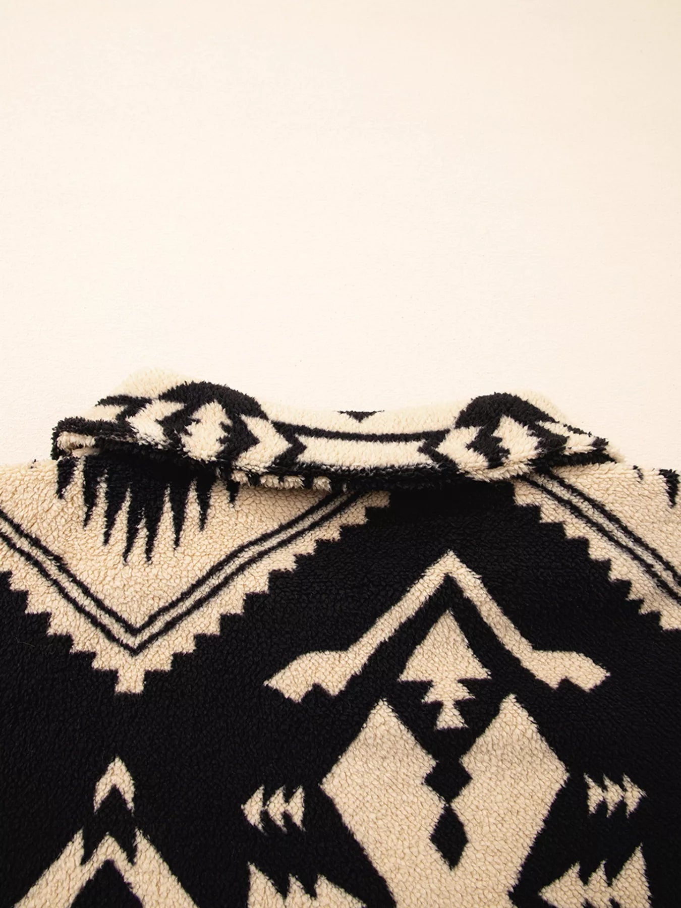 Western Aztec Half Zip Plush Sweatshirt OutfitFlow