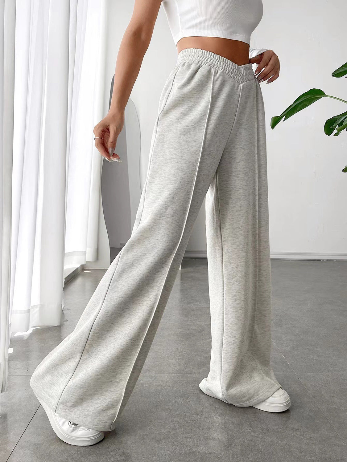 Outfit Flow - Elastic Waist Wide Leg Pants