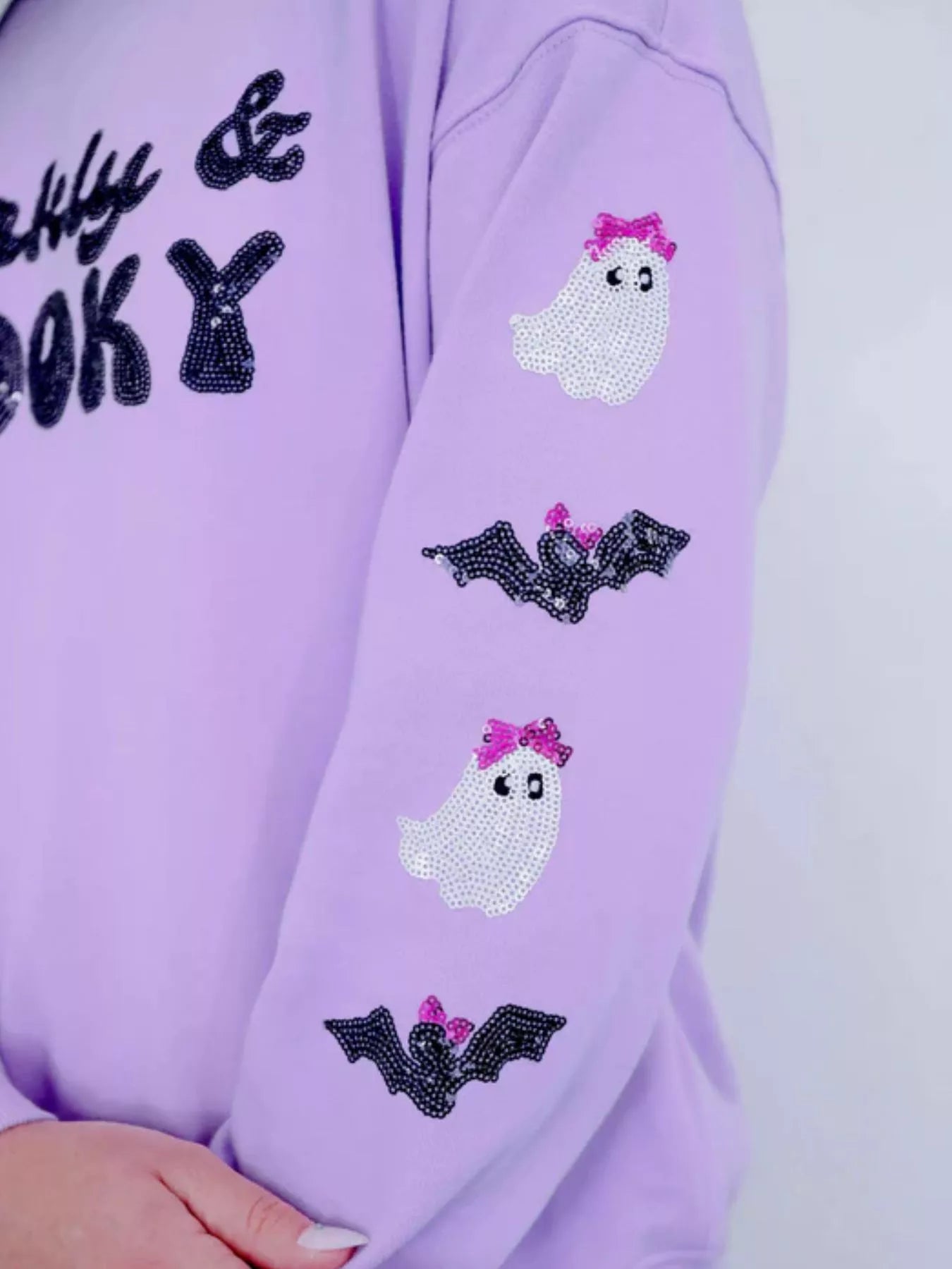 Full Size Halloween Round Neck Long Sleeve Sweatshirt Plus Size OutfitFlow
