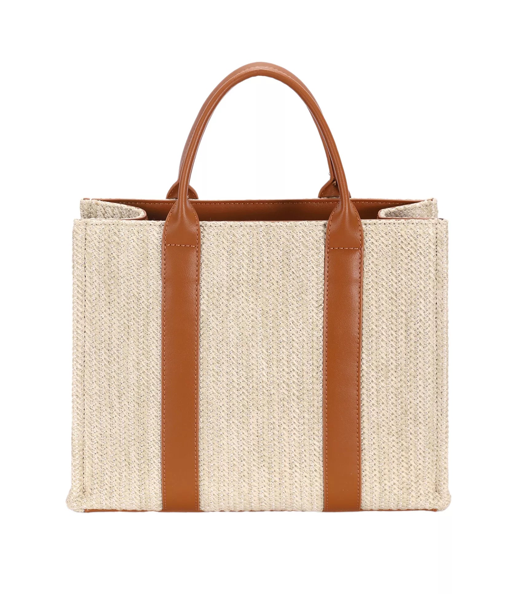 David Jones Square Woven Tote Handbag Trendsi