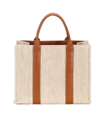 David Jones Square Woven Tote Handbag Trendsi