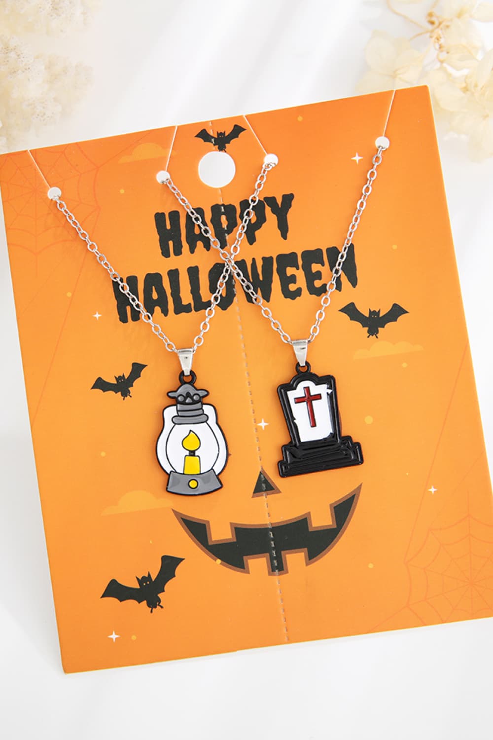 Two-Piece Halloween Theme Necklace Set OutfitFlow