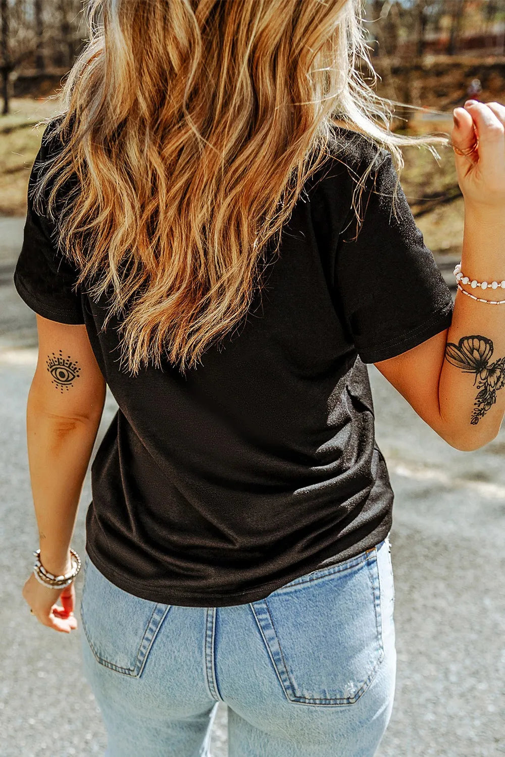 Floral Cowgirl Boots Graphic T-Shirt OutfitFlow