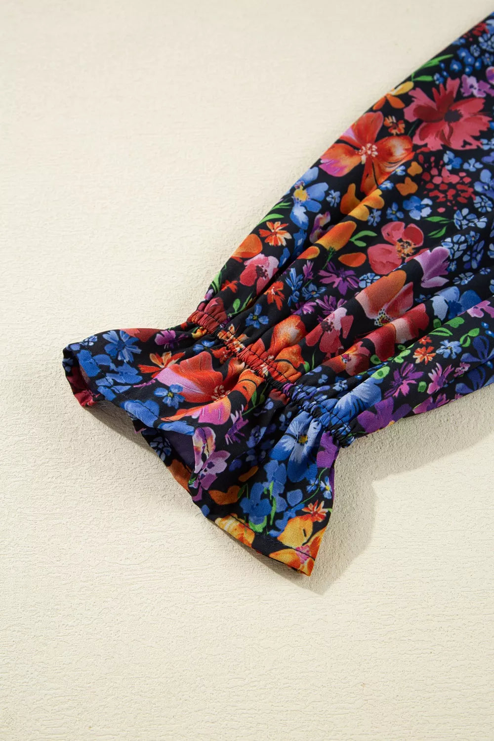 Floral Print Flounce Sleeve Dress OutfitFlow