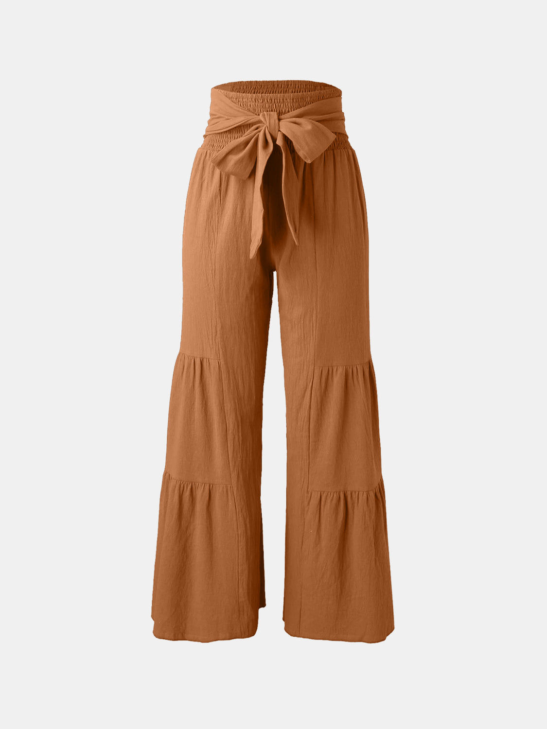 Outfit Flow - Tied Ruched Wide Leg Pants