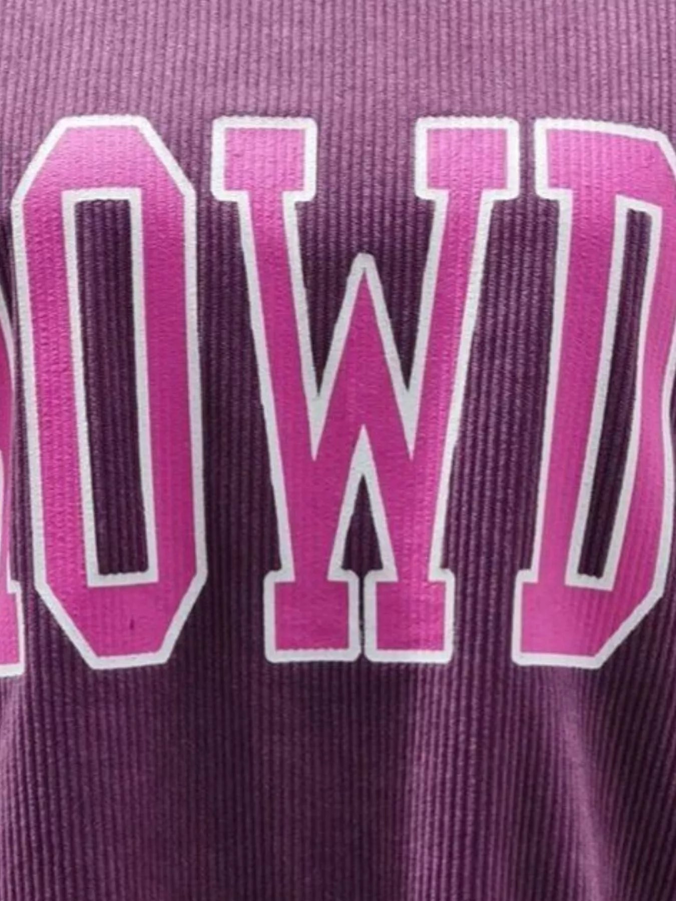 Full Size Howdy Round Neck Oversized Sweatshirt Plus Size OutfitFlow