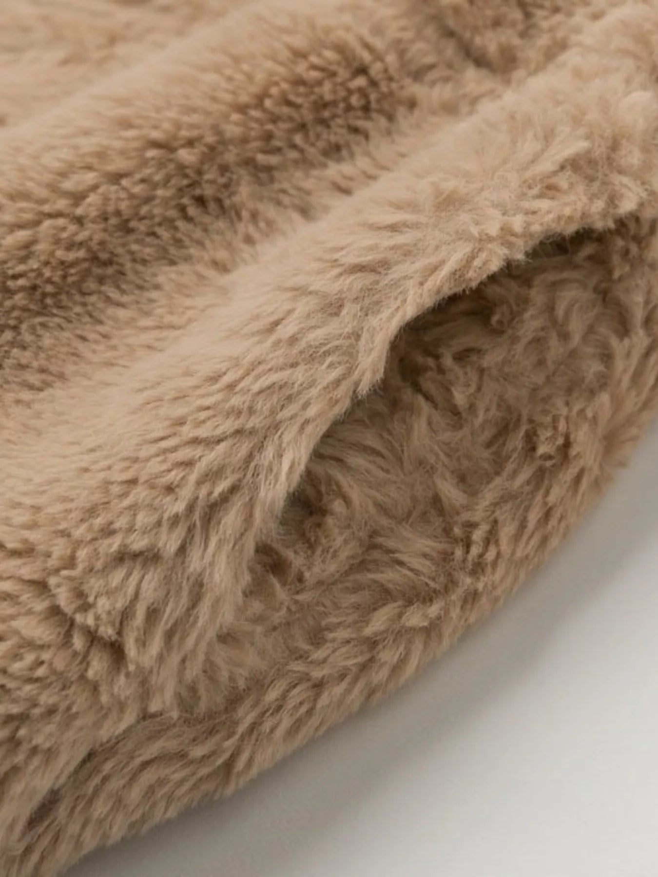 Full Size Faux Fur Cropped Zip-Up Jacket Plus Size Trendsi