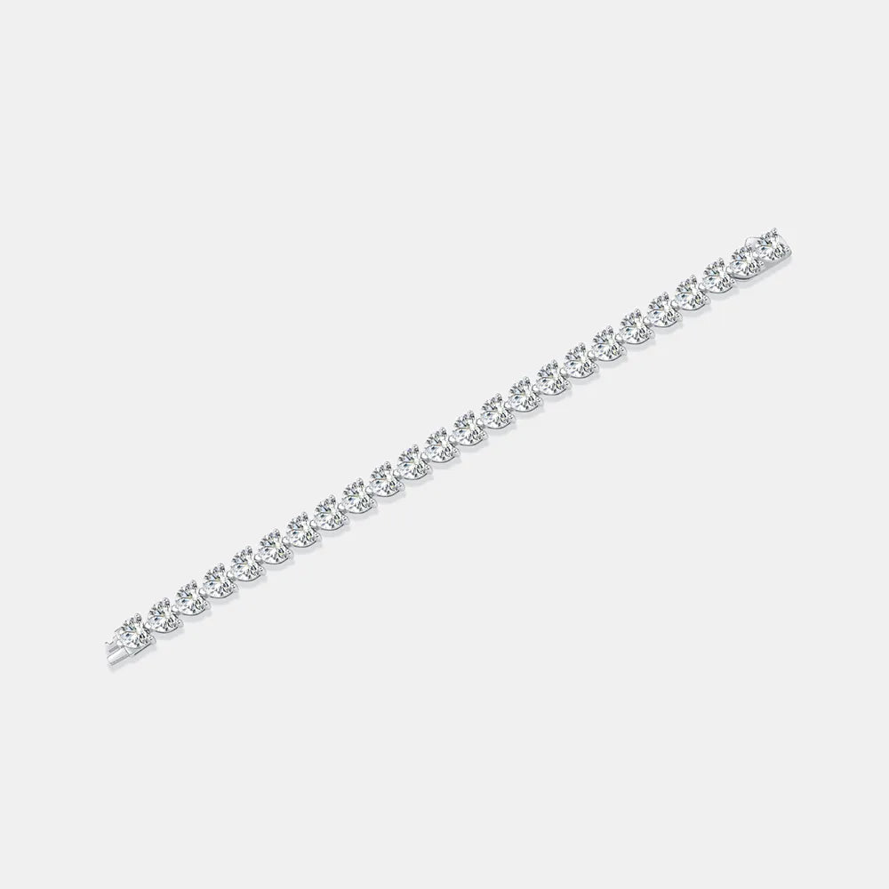 24 Carat Moissanite 925 Sterling Silver Heart Bracelet OutfitFlow