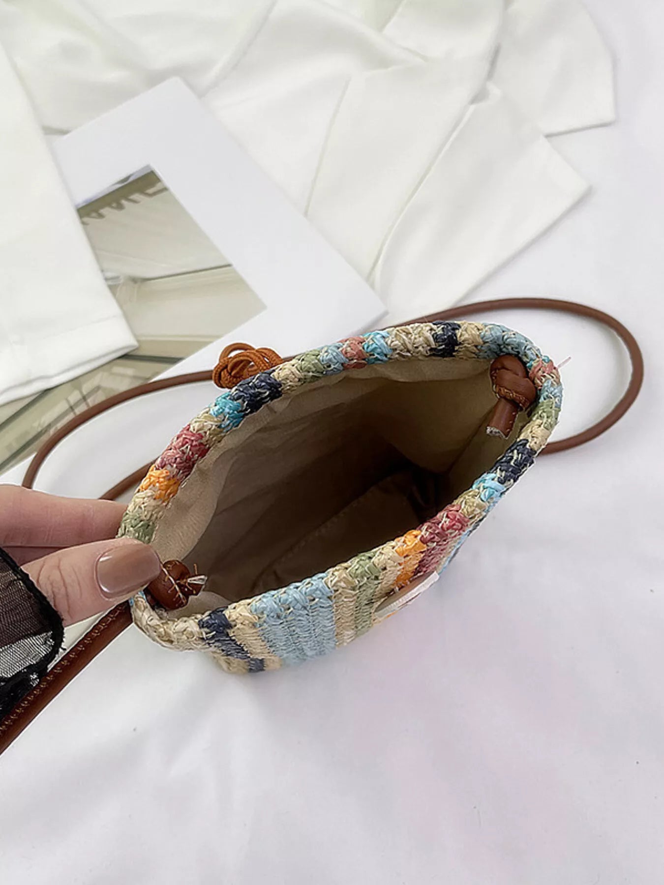 Straw Woven Crossbody Bag OutfitFlow