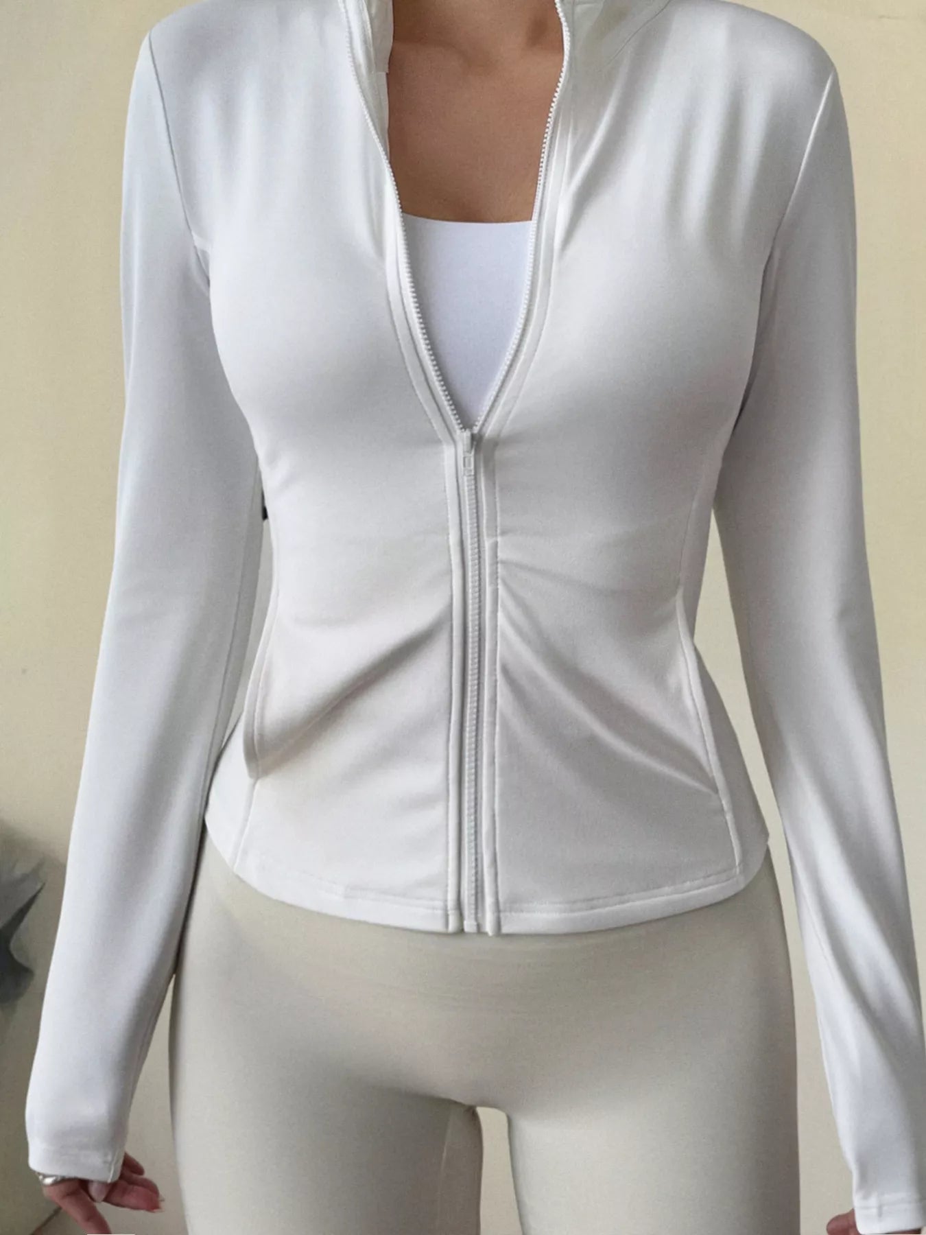 Slim Fit Zipper Front Outerwear OutfitFlow