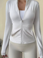 Slim Fit Zipper Front Outerwear OutfitFlow