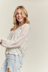 ADORA Button Down Embroidered Blouse OutfitFlow