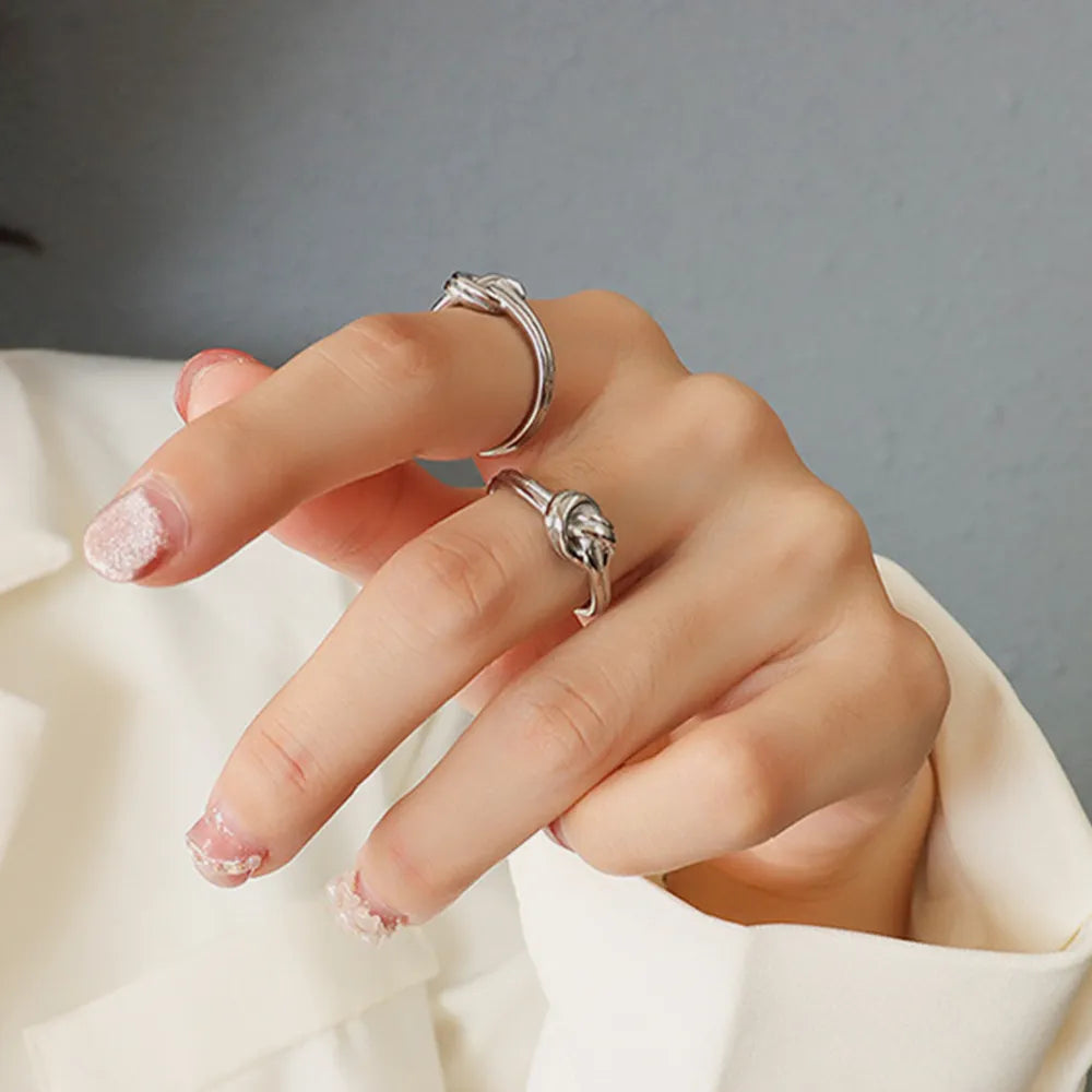 Titanium Steel Knot Ring OutfitFlow