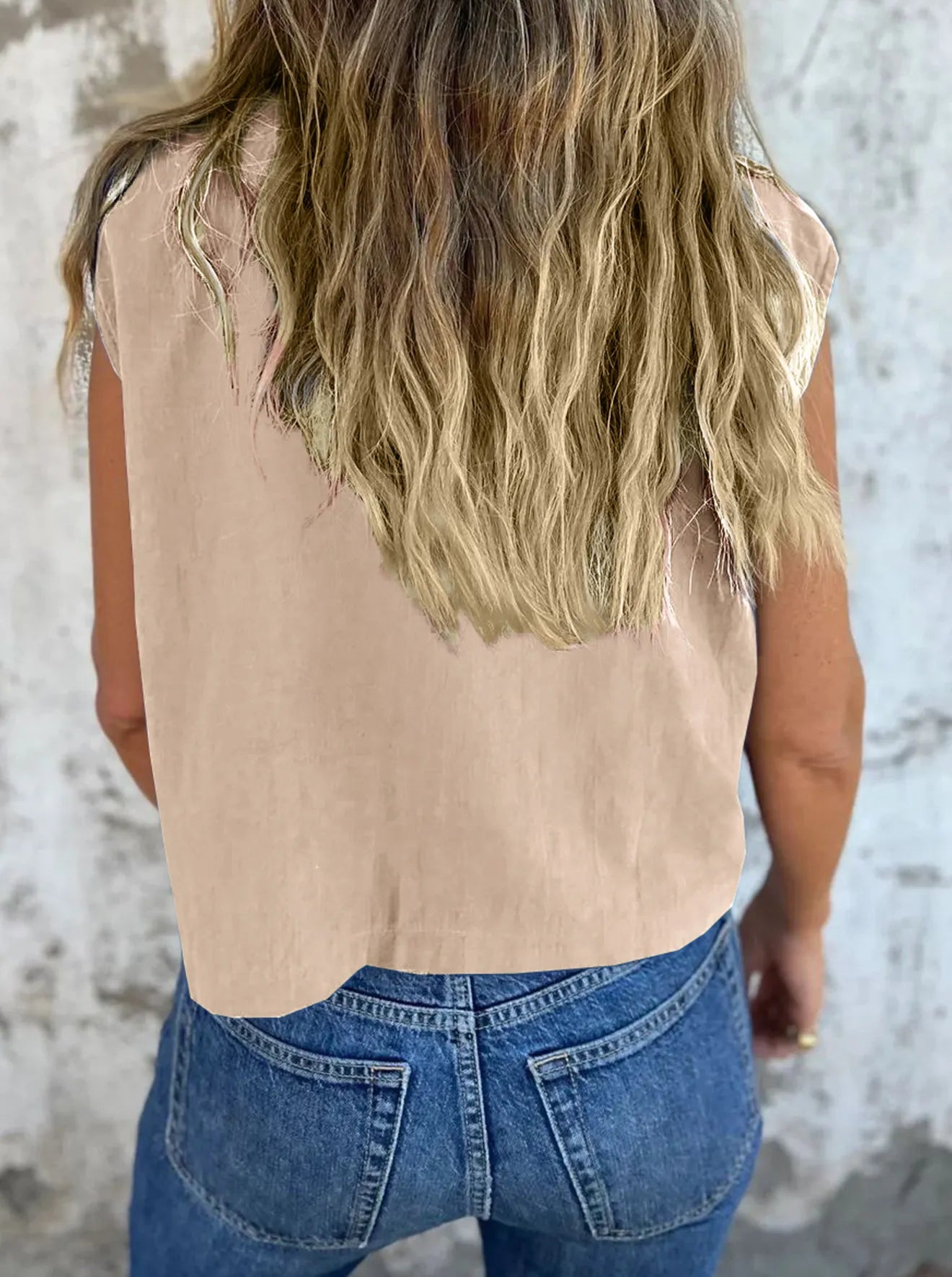 Full Size Button Down Cap Sleeve Linen Shirt Plus Size OutfitFlow