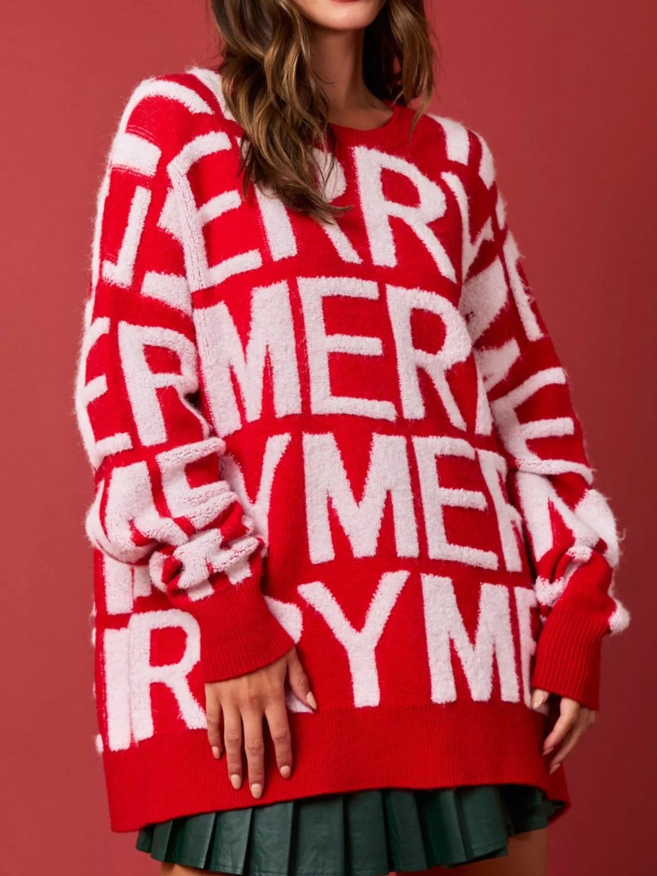 Christmas Merry Festive Holiday Sweater OutfitFlow
