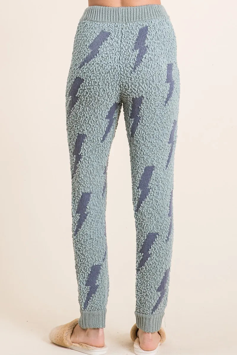 BiBi Cozy Soft Hairy Popcorn Sweater Pants OutfitFlow
