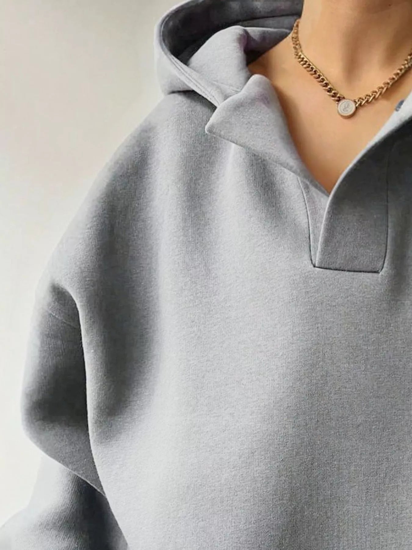 Dropped Shoulder Long Sleeve Sweatshirt OutfitFlow