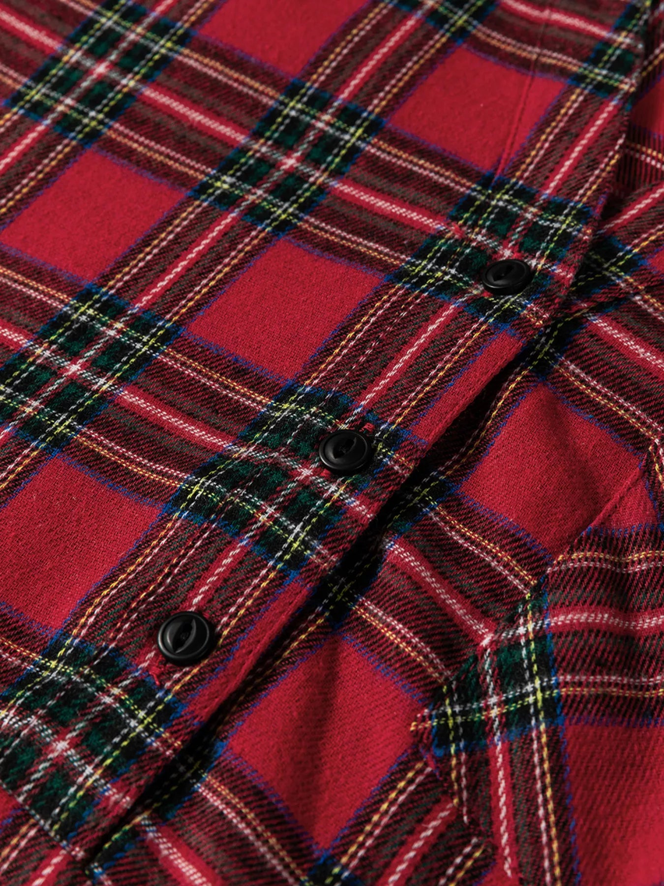 Plaid Shirt Collar Half Button Ruffle Hem Long Sleeve Mini Dress OutfitFlow