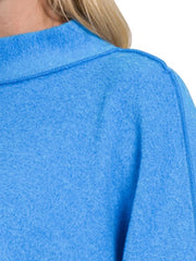 Zenana Brushed Melange Hacci Cropped Sweater OutfitFlow