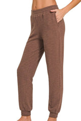 Zenana Cotton Slub Jogger Pants OutfitFlow